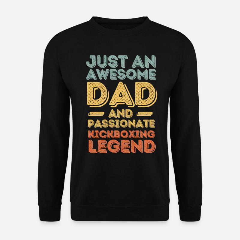 Papa Kickboxen retro - Unisex Pullover - Schwarz