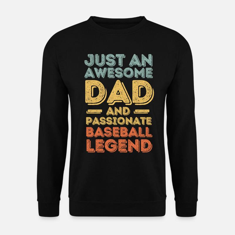 Papa Baseball retro - Unisex Pullover - Schwarz