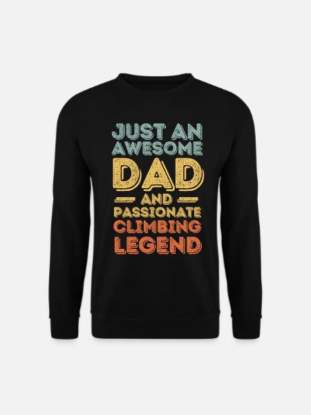 Papa climbing retro - Unisex Sweatshirt - black