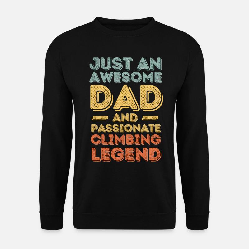 Papa Klettern retro - Unisex Pullover - Schwarz