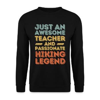 Teachers Hiking retro - Unisex Sweatshirt - black - Front - Alina (178cm) & Michal (187cm)