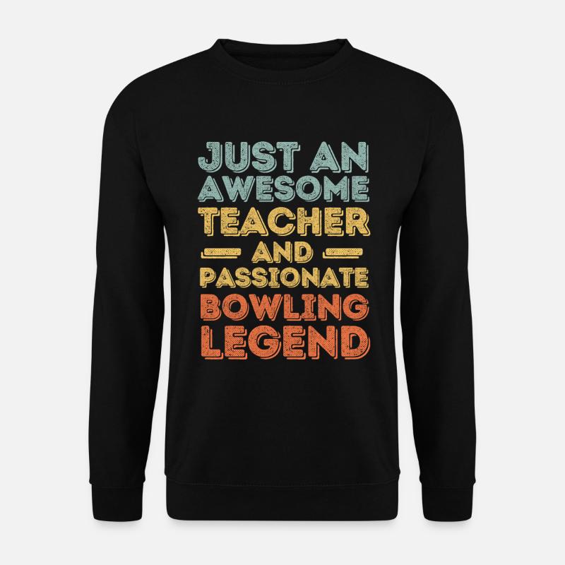 Lehrer Bowling retro - Unisex Pullover - Schwarz