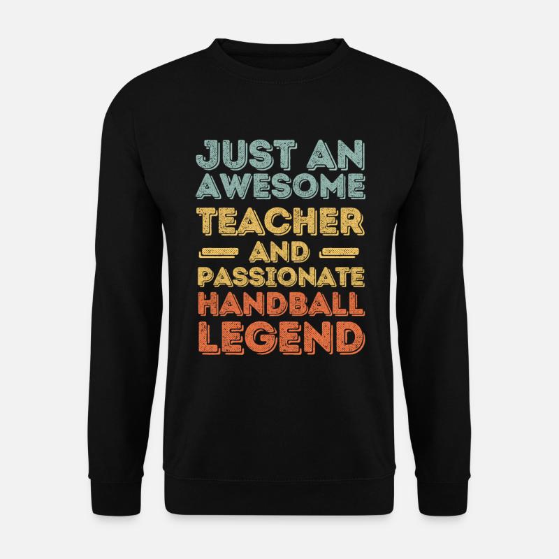 Lehrer Handball retro - Unisex Pullover - Schwarz