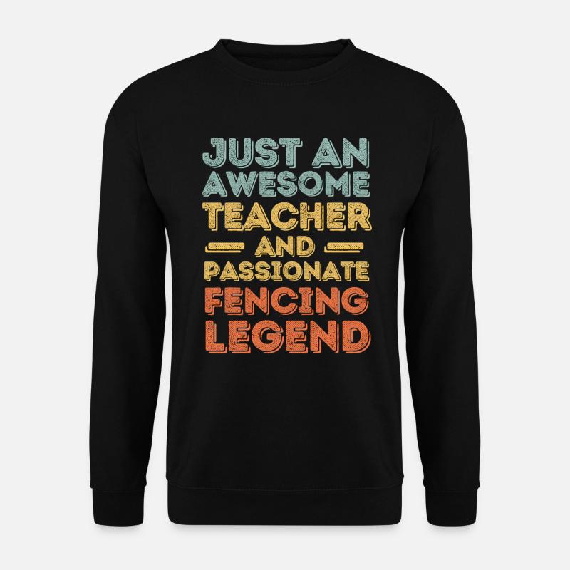 Lehrer Fechten retro - Unisex Pullover - Schwarz