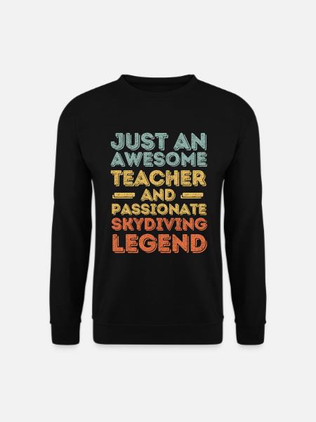 Teacher skydiving retro - Unisex Sweatshirt - black