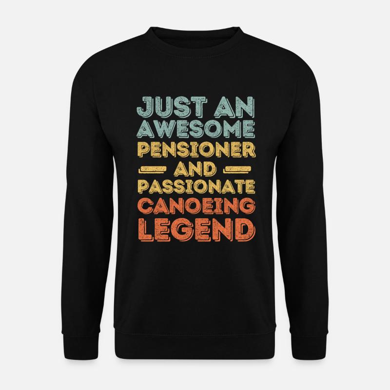Rentner Kanu retro - Unisex Pullover - Schwarz
