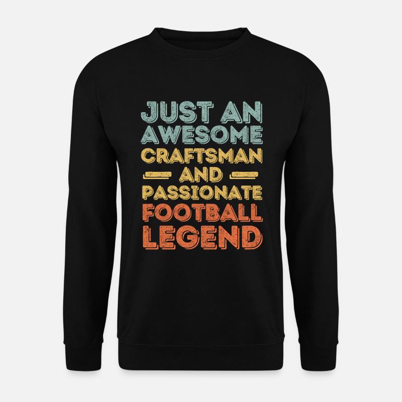 Handwerker Fußball retro - Unisex Pullover - Schwarz