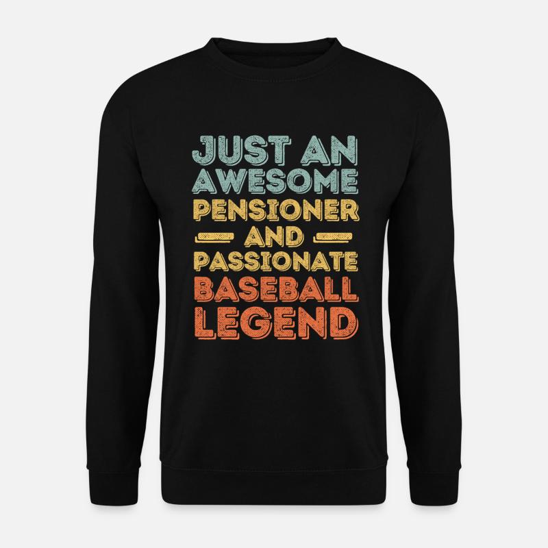 Rentner Baseball retro - Unisex Pullover - Schwarz
