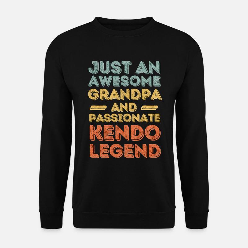 Opa Kendo retro - Unisex Pullover - Schwarz