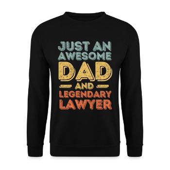 Papa Lawyer Father's Day - Unisex Sweatshirt - black - Front - Alina (178cm) & Michal (187cm)