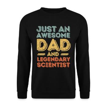 Papa Scientist Father's Day - Unisex Sweatshirt - black - Front - Alina (178cm) & Michal (187cm)
