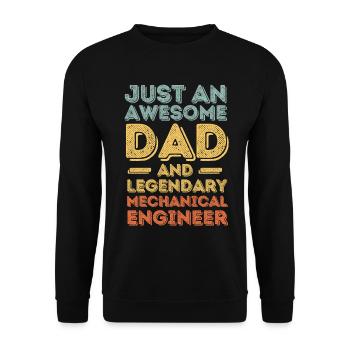 Dad Mechanical Engineer Father's Day - Unisex Sweatshirt - black - Front - Alina (178cm) & Michal (187cm)