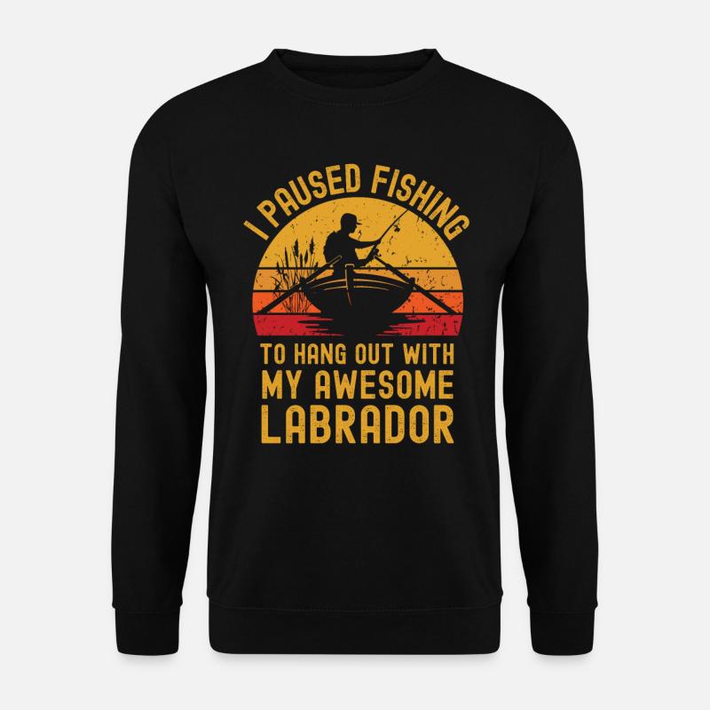 Pêche, pêche et Labrador - Sweat-shirt Unisexe - noir