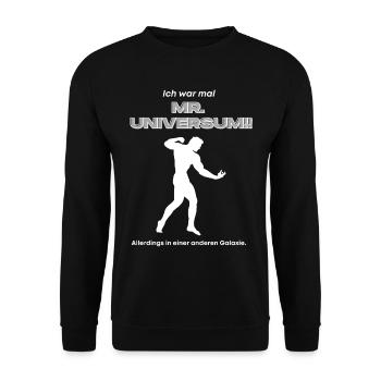 MR. UNIVERSUM body - Unisex Pullover - Schwarz - Vorne - Alina (178cm) & Michal (187cm)