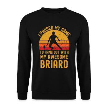 Badminton and Briard - Unisex Sweatshirt - black - Front - Alina (178cm) & Michal (187cm)