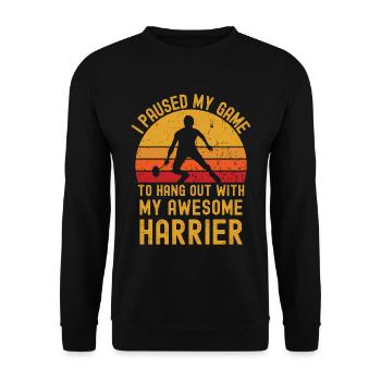 Badminton and Harrier - Unisex Sweatshirt - black - Front - Alina (178cm) & Michal (187cm)