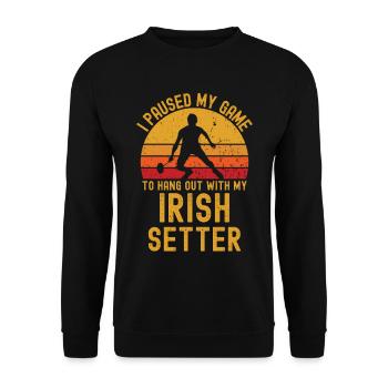 Badminton and Irish Setter - Unisex Sweatshirt - black - Front - Alina (178cm) & Michal (187cm)