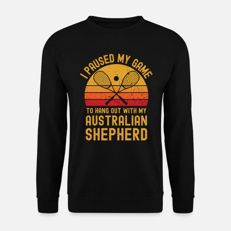 Squash and Australian Shepherd - Unisex Sweatshirt - black