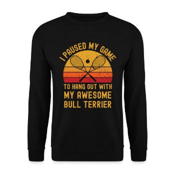 Courge et Bull Terrier - Sweat-shirt Unisexe - noir - Devant - Alina (178cm) & Michal (187cm)