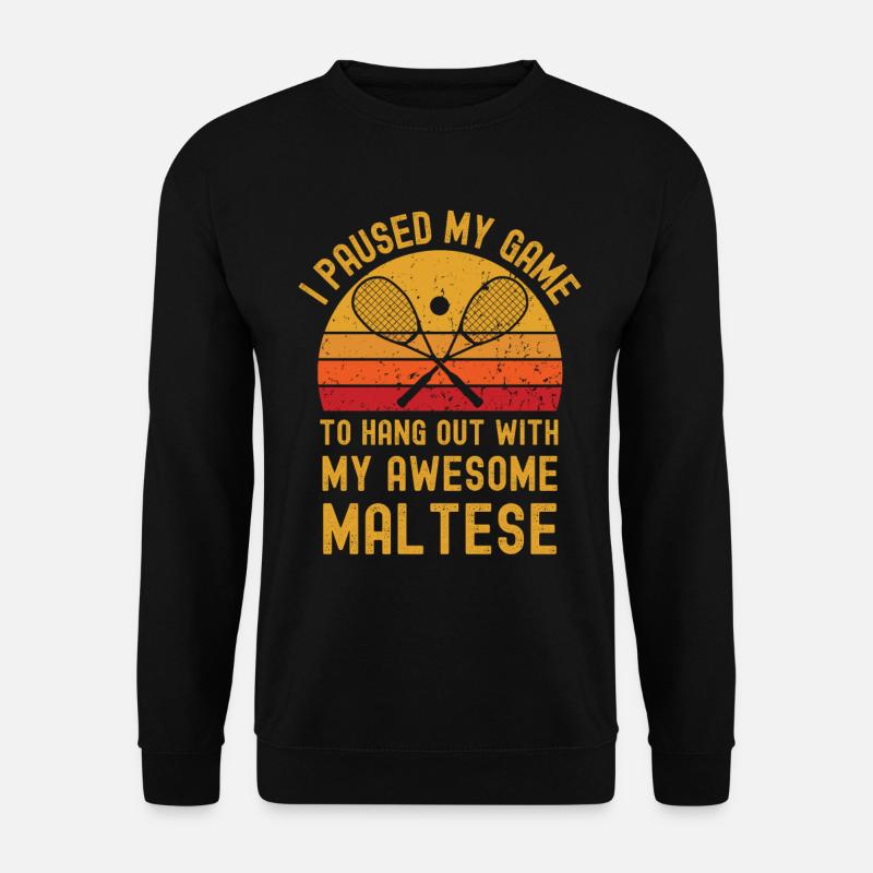 Squash and Maltese - Unisex Sweatshirt - black