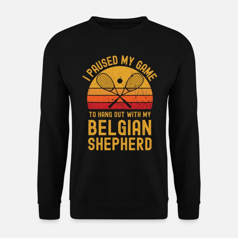 Squash and Belgian Shepherd - Unisex Sweatshirt - black