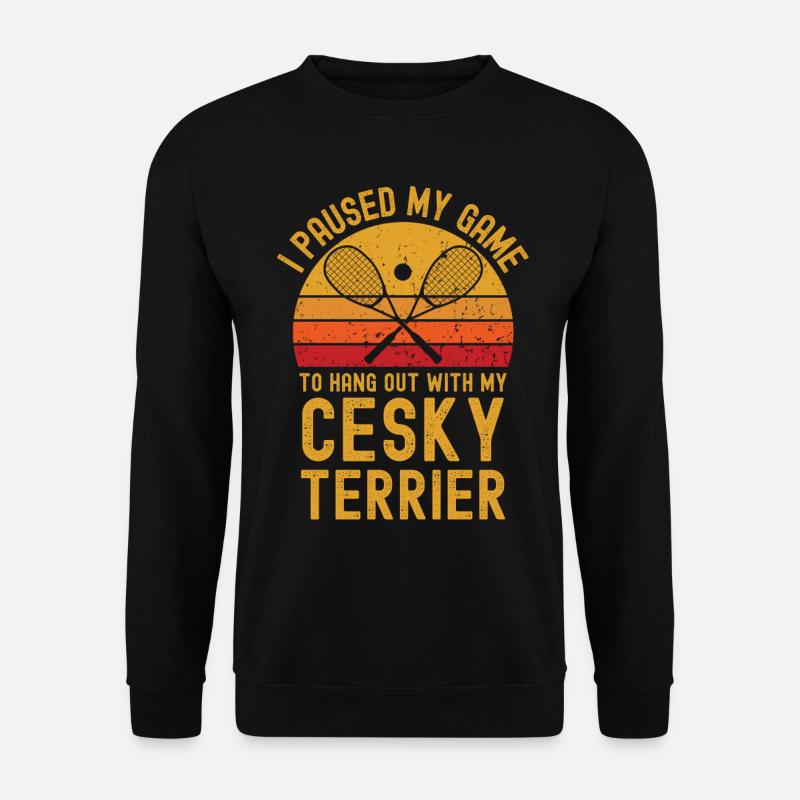 Squash and Cesky Terrier - Unisex Sweatshirt - black