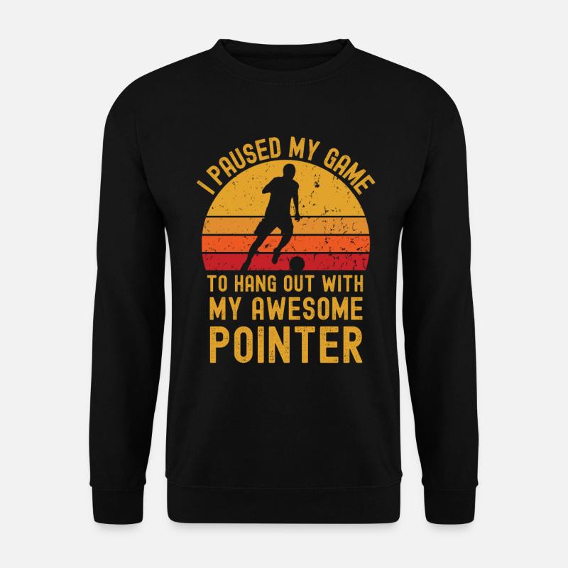 Fußball und Pointer - Unisex Pullover - Schwarz