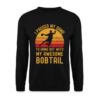 Handball and Bobtail - Unisex Sweatshirt - black - Front - Alina (178cm) & Michal (187cm)