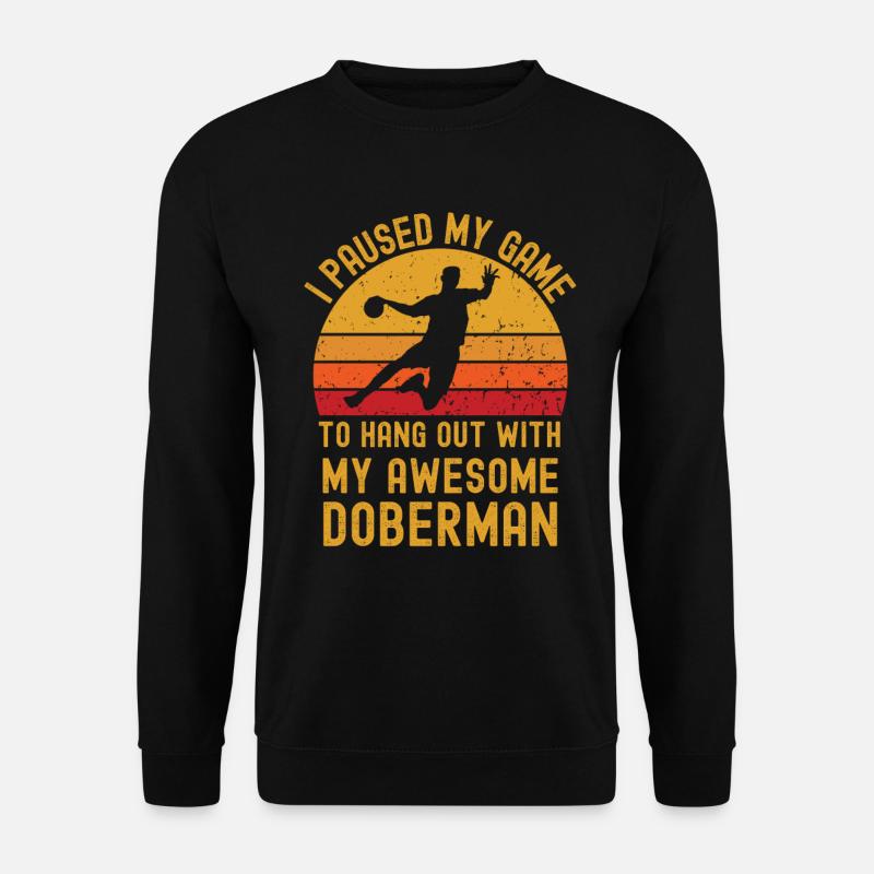 Handball and Doberman - Unisex Sweatshirt - black