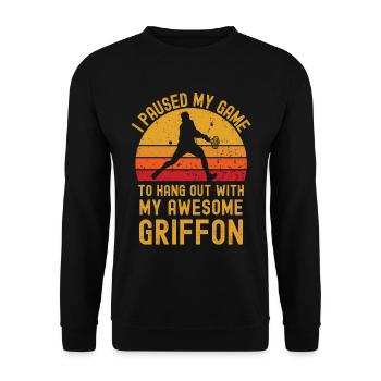 Tennis and Griffon - Unisex Sweatshirt - black - Front - Alina (178cm) & Michal (187cm)