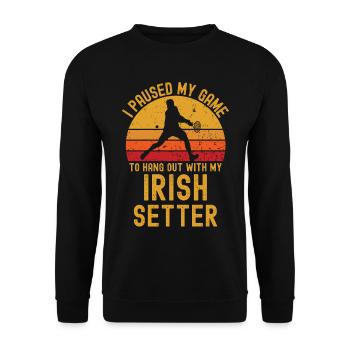 Tennis and Irish-Setter - Unisex Sweatshirt - black - Front - Alina (178cm) & Michal (187cm)