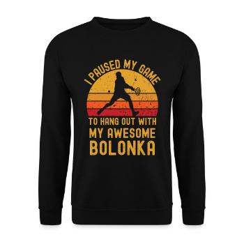 Tennis et Bolonka - Sweat-shirt Unisexe - noir - Devant - Alina (178cm) & Michal (187cm)