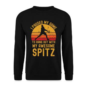 Tennis and Spitz - Unisex Sweatshirt - black - Front - Alina (178cm) & Michal (187cm)