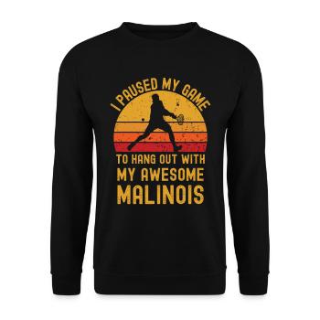 Tennis and Malinois - Unisex Sweatshirt - black - Front - Alina (178cm) & Michal (187cm)