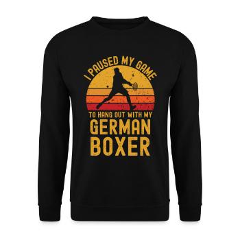 Tennis et boxeurs allemands - Sweat-shirt Unisexe - noir - Devant - Alina (178cm) & Michal (187cm)