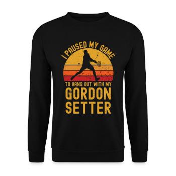 Tennis and Gordon-Setter - Unisex Sweatshirt - black - Front - Alina (178cm) & Michal (187cm)