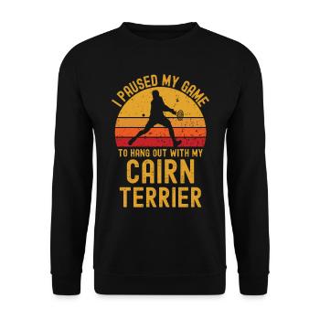 Tennis et Cairn Terriers - Sweat-shirt Unisexe - noir - Devant - Alina (178cm) & Michal (187cm)