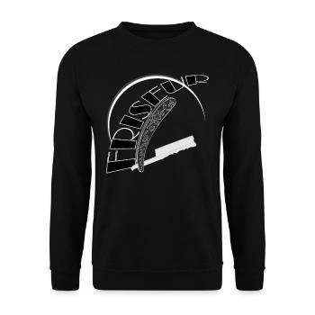Salon de rasoir de coiffure - Sweat-shirt Unisexe - noir - Devant - Alina (178cm) & Michal (187cm)