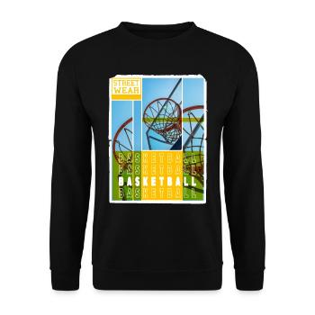 Basketteur Basketteur Basket Dunking Sport Vintage - Sweat-shirt Unisexe - noir - Devant - Alina (178cm) & Michal (187cm)