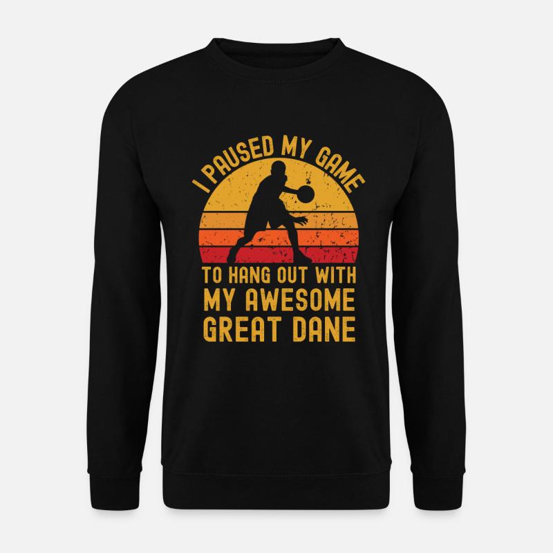 Basketball and Great Dane - Unisex Sweatshirt - black