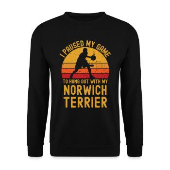 Basketball and Norwich Terriers - Unisex Sweatshirt - black - Front - Alina (178cm) & Michal (187cm)