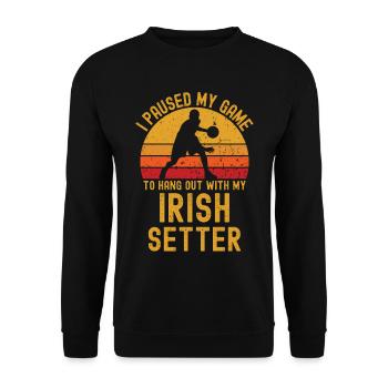 Basketball and Irish Setter - Unisex Sweatshirt - black - Front - Alina (178cm) & Michal (187cm)