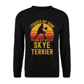 Basket-ball et Skye Terrier - Sweat-shirt Unisexe - noir - Devant - Alina (178cm) & Michal (187cm)