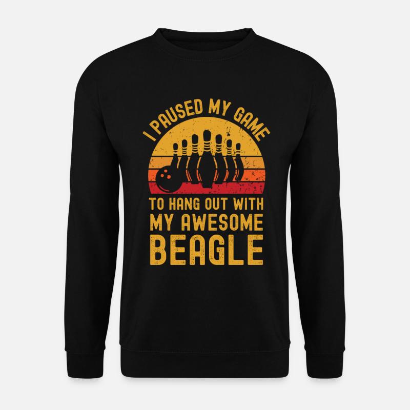 Bowling et Beagle - Sweat-shirt Unisexe - noir