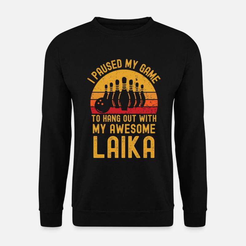 Bowling und Laika - Unisex Pullover - Schwarz