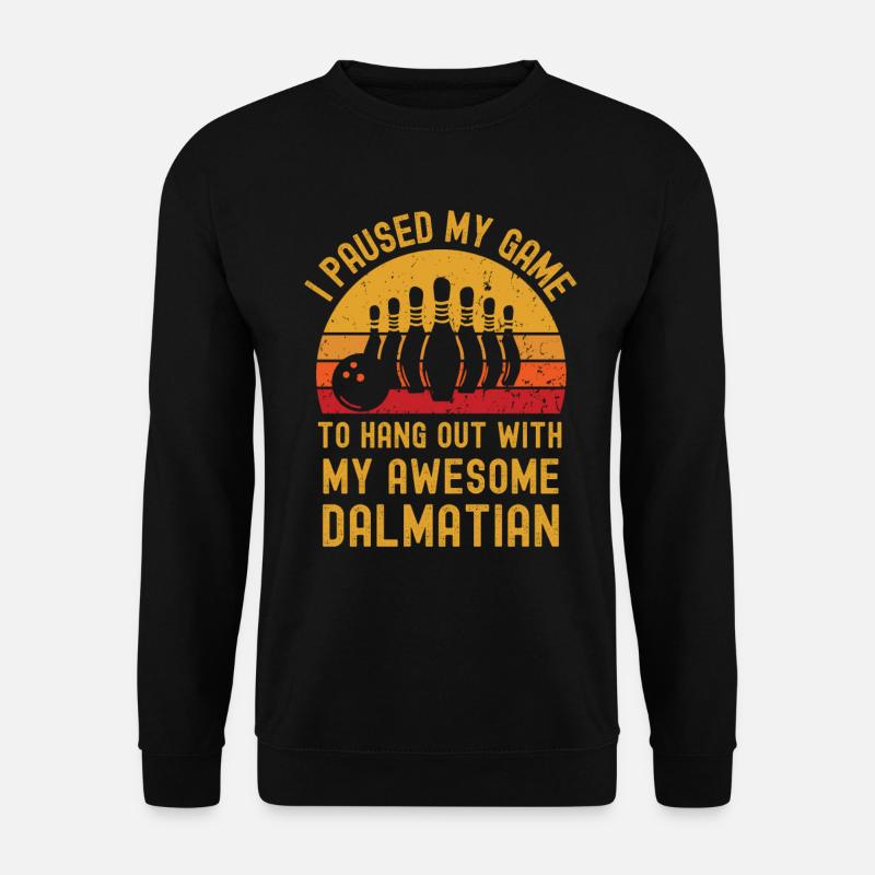 Bowling und Dalmatiner - Unisex Pullover - Schwarz