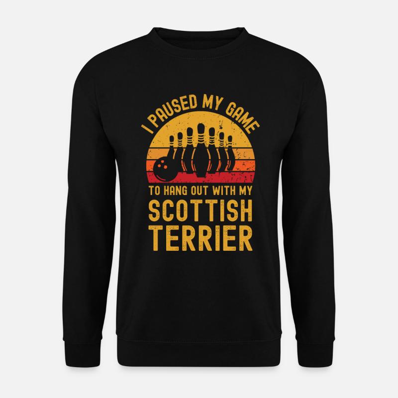 Bowling and Scottish-Terrier - Unisex Sweatshirt - black