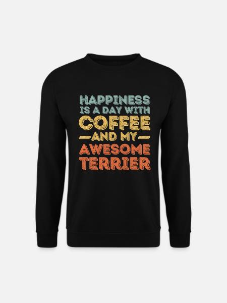 Terrier Kaffee Hund Cafe - Unisex Pullover - Schwarz