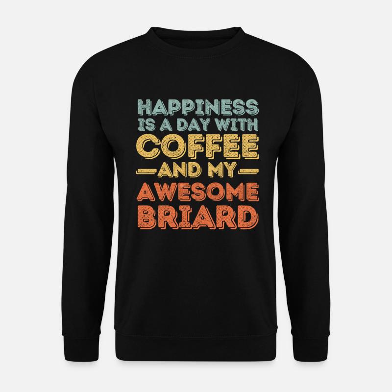 Briard Kaffee Hund Cafe - Unisex Pullover - Schwarz