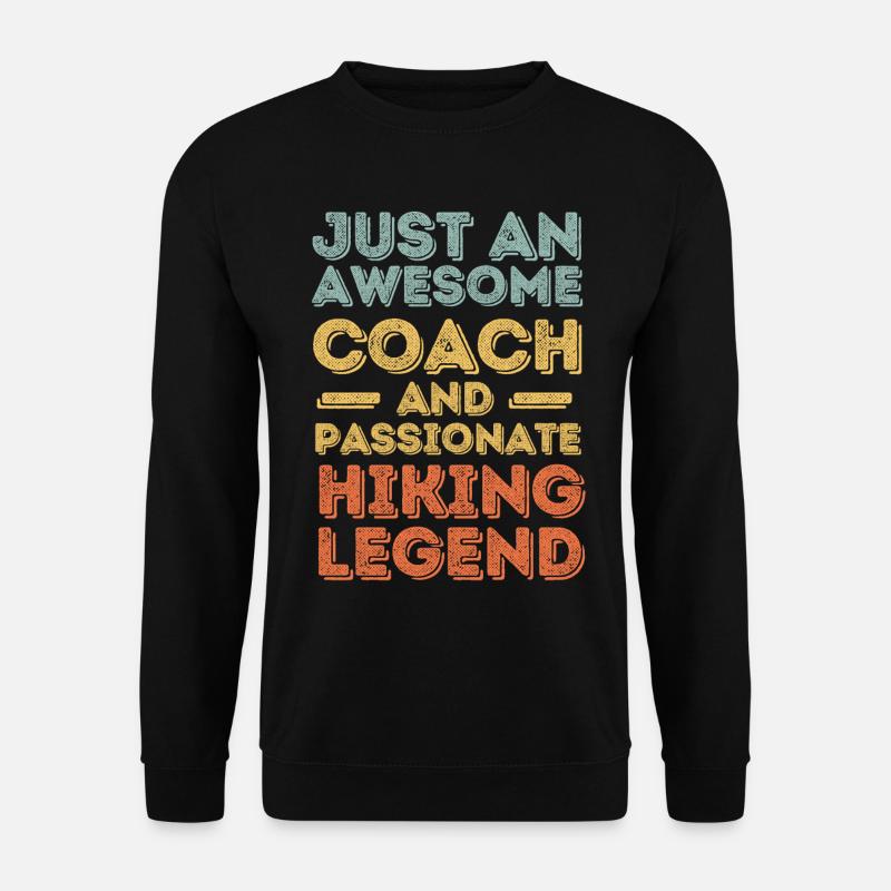 Trainer Wandern retro - Unisex Pullover - Schwarz